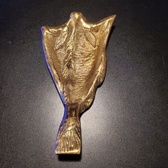 VTG Solid Brass Split Cod Fish Dish Old Lunenburg Foundry NFLD Marked Maritime C - Picture 9 of 11